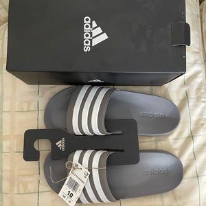 Adidas adilette shower slides sandals gray